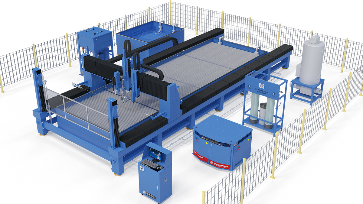 Сверхкрупный станок для гидроабразивной резки HEAD WATERJET | HEAD2060|2080|3080|20120BA
